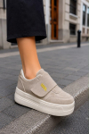 Kadın Cırt Cırtlı Kalın Tabanlı Casual Sneaker Ayakkabı