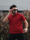 Likralı Penye Yakalı Erkek Tişört