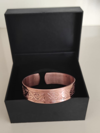 Çift Katlı Akış El Yapımı Bakır Bileklik