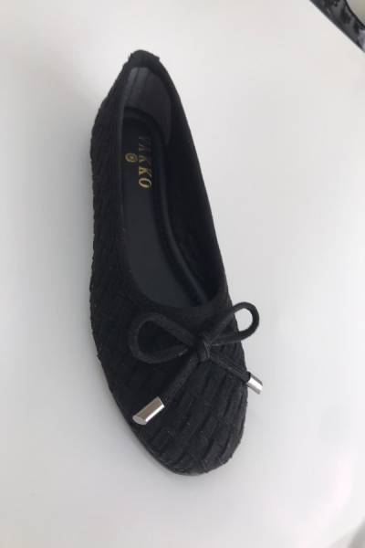 Kadın Fiyonklu Örgü Dokulu Günlük Babet