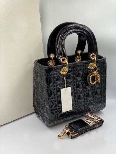 Kadın Gold Detaylı Mini El ve Omuz Çantası