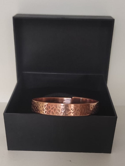 Pırıltılı Yüzey El Yapımı Bakır Bileklik