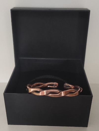 Sonsuz Spiral El Yapımı Bakır Bileklik