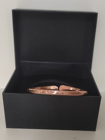 Yaprak Esintisi El Yapımı Bakır Bileklik