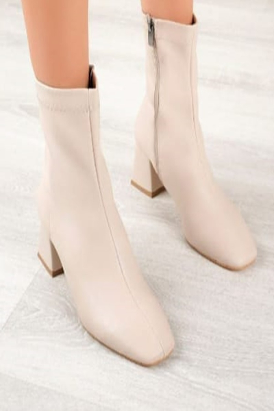 Yüksek Topuklu Fermuarlı Kadın Bot